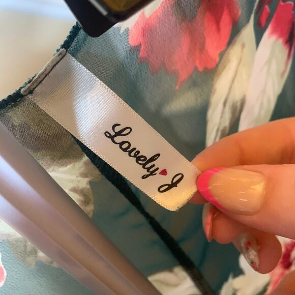 Lovely J Green Floral Kimono, Coverup Women's One size - Picture 3 of 5